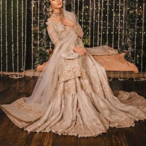 Embroidered Sharara Dress