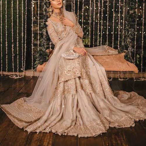 Embroidered Sharara Dress